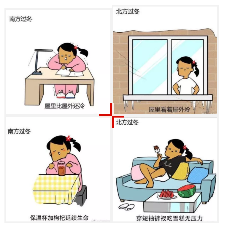 北方人覺(jué)得南方不冷，南方人以為北方人抗凍